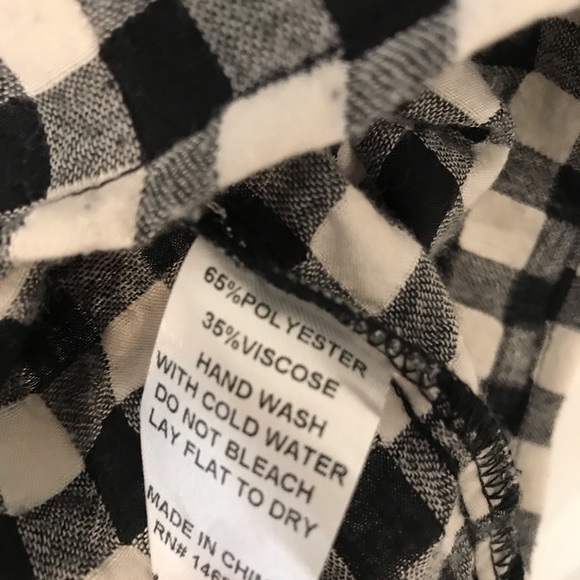 Checkered Top w/ Tiered Bell Sleeves- Small - Picture 5 of 5